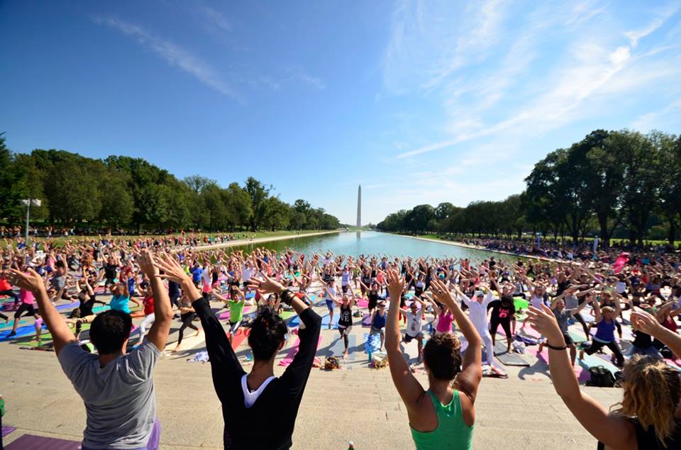 yoga on the mall